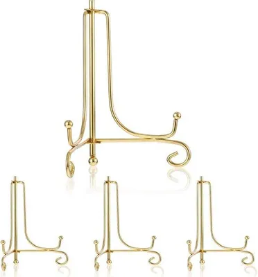 Produktbild von Famanu Tellerständer 4er Set - Gold, 6 Zoll