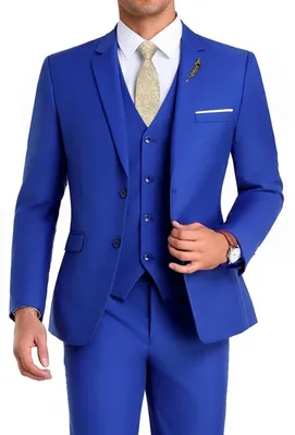 Produktbild von High-End Suits 3-teiliges Herren-Anzug-Set, schmale Passform, für Trauzeugen/Abs