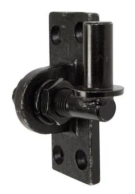 Produktbild von Alberts Kloben zum Anschrauben verstellbar um 20 mm galvanisch schwarz verzinkt Dornmaß Ø16 mm Platte 105 x 45 mm
