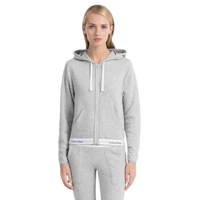 Produktbild von Calvin Klein Underwear Modern Baumwolle Top Hoodie Full Zip Grey Heather S