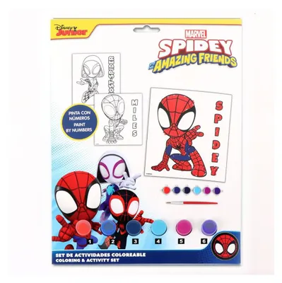 Produktbild von Spidey Friends Malset nach Zahlen Kinder Kreativset Marvel