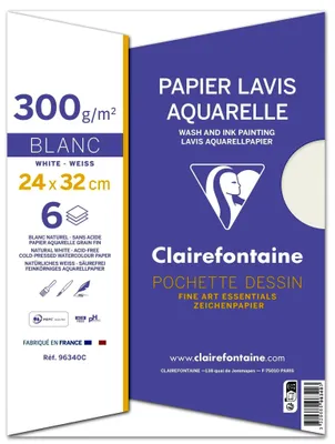 Zdjęcie produktu dla Clairefontaine Aquablock Feink 300g 37x46 m Spirale