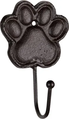 Produktbild von Clayre & Eef 6Y4558 Wandhaken mit Pfotenabdruck, braun, 8 x 5 x 13 cm