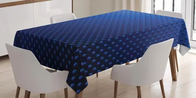 Zdjęcie produktu dla ABAKUHAUS Ciemnoniebieski obrus, abstrakcyjny niebieski ombre półtonowy wzór, 140 x 170 cm, królewski niebieski indygo