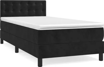 Obrázek produktu pro vidaXL Postel Boxspring s matrací Black 80x200 cm Velvet