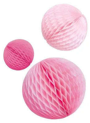 Image de 3 balles nid d'abeille roses, roses