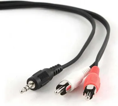 Produktbild von Kabel audio 2x Cinch (RCA) - Mini Jack 3,5mm 1,5m czarny