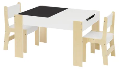 Immagine prodotto di Tavolo per bambini - Set tavolo e sedie per bambini - Set tavolo e sedie per bambini - Arredamento per bambini con spazio contenitivo
