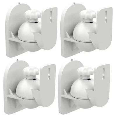 Produktbild von deleyCON Universal Lautsprecher Wandhalterung 3,5Kg, 4 Stück - Weiß – 4x Weiß