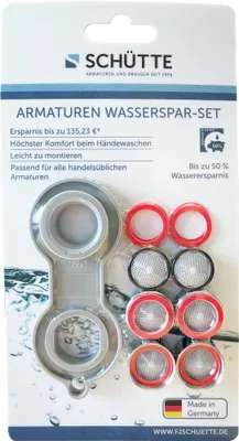 Produktbild von SCHÜTTE Mischdüsen Wassersparset , Durchflussbegrenzer, mit Universalschlüssel