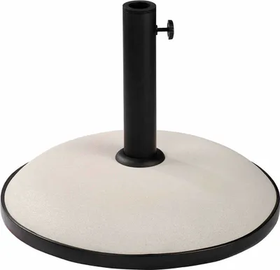 Image de Marbueno Base Parasol rond béton 45x36 cm 20KG blanc Jardin, piscine, terrasse