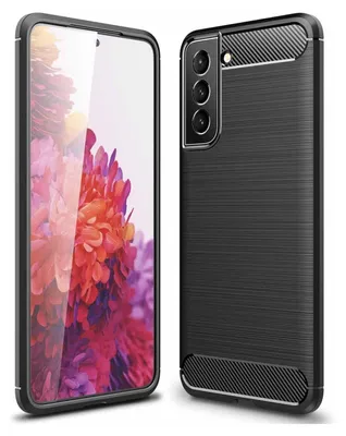 Produktbild von Conie Silikon Schutzhülle für Samsung Galaxy S22 Plus Tasche Case Cover Bumper TPU Carbon Look Hülle in Schwarz