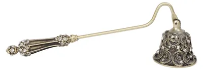 Metall-Kerzenlöscher mit langem Griff, antik schwarz, 18 cm