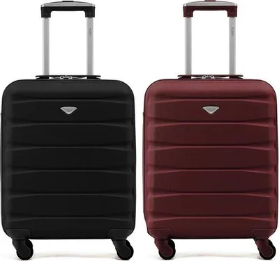 Productafbeelding van Famanu Handbagagekoffer set van 2 - Harde schaal, 4 wielen, 55x40x20 cm