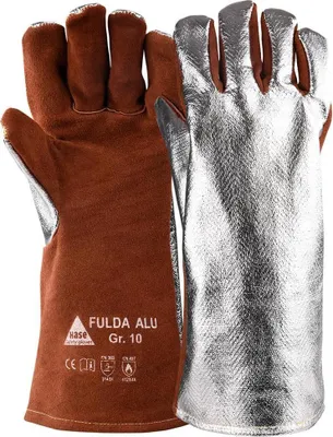 Produktbild von Hase Fulda-Alu Schweißerhandschuh aus Sebatanspaltleder Größe 10 6 Stk