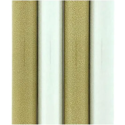 Produktbild von Glitzer Geschenkpapier Weihnachtspapier – Gold und Silber – 3 Meter x 70 cm – 4 Rollen