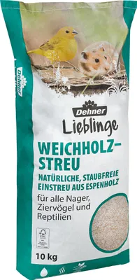 A bag of animal bedding.