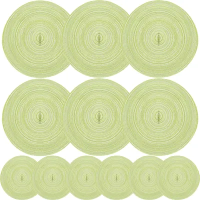 Productafbeelding van Set van 6 Ronde Tafelonderzetters en Placemat