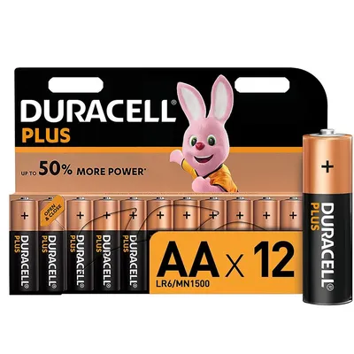 Produktbild von Duracell Plus Power, Einwegbatterie, AA, Alkali, 1,5 V, 12 Stück(e), Zylindrische