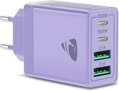 Produktbild von USB C Ladegerät,4-Ports 40W Mehrfach Schnellladegerät USB-C und USB-A,PD 3.0 Power Adapter Stecker Ladeadapter Netzteil für iPhone 14 Pro Max 13 Pro