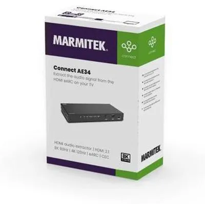 Produktbild von Marmitek Connect AE34 - HDMI Audio Extractor, 7680 x 4320 Pixel, 3840 x 2160,7680 x 4320 Pixel, 4:2:2, 4:4:4, 4:2:0, 12 Bit, 120 Hz, 48 Gbit/s