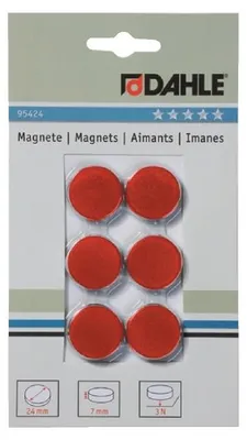 Obrázek produktu pro Magnety 24mm červené PU=6 kusů