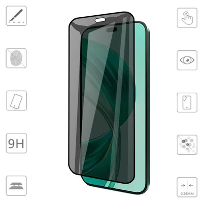 Obrázok produktu pre Pre Honor X8b / 200 Lite – 2x 2,5D, 0,26 mm, Privacy H9, tvrdené sklo, priehľadná ochranná fólia