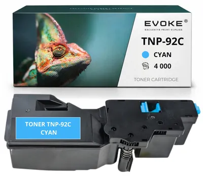 Obrázok produktu pre Kompatibilná tonerkartuša Evoke pre tlačiareň Konica Minolta TNP-92C AE1Y450 TNP92, modrá, výtlačnosť 4 000 strán, kompatibilná s modelom Bizhub C3120i
