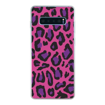 Produktbild von MuchoWow® Handyhülle Schutzhülle Hülle für Samsung Galaxy S10 Lite Pantherdruck - Rosa - Lila Silikon Softcase Handy Hülle - Schutz