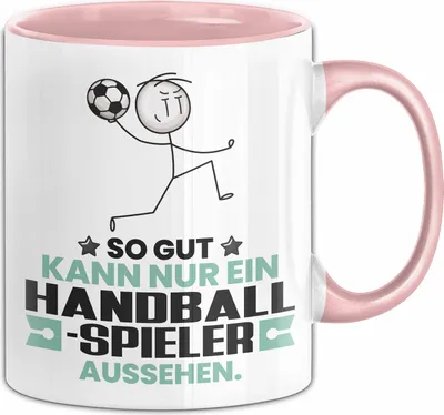 Produktbild von Handballspieler Geschenk Tasse So Gut Kann Nur Ein Handballspieler Aussehen Geschenkidee Kaffee-Becher (Rosa)