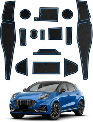 Produktbild von Ford Puma MK2 Accessoires Antislipmatten Armsteun Blauw