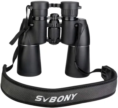 Produktbild von Svbony SV206 Fernglas, 10x50 Fernglas für Erwachsene, HD FMC Objektiv Bak4 Porro Prisma Wasserdichtes Fernglas mit Halsriemen Tragetasche für Vogelbeobachtung, Sternbeobachtung, Mond, Safari