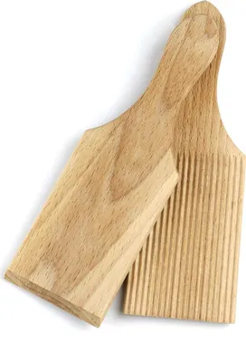 Produktbild von Butterkugelformer Schlägel mit Rillen, 2 Stück, aus Buchenholz 18 cm