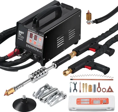 Produktbild von SucceBuy Punktschweißgerät, Dellenzieher, 3 kW, 7 Modi, 2 Pistolen, Auto-Dellenreparatur