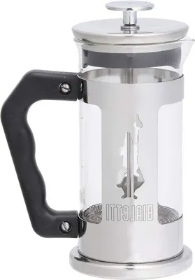 Zdjęcie produktu dla Filiżanka do kawy Preziosa z obudową ze stali nierdzewnej i szkłem borokrzemowym – 350 ml – 3 filiżanki – zaparzacz do kawy i herbaty typu French Press