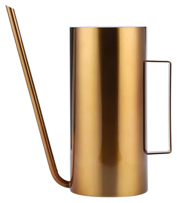 Edelstahl-Gießkanne 5 l, gold, langer Auslauf, für Pflanzen