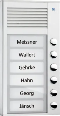 Produktbild von TCS Audio Außenstation PAK06-EN 6 Tasten 1-reihig AP silber