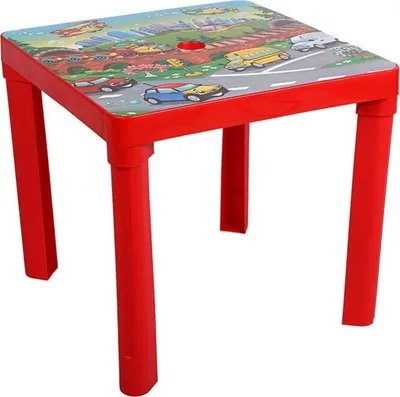 Produktbild von Kinder-Gartenmöbel - Kunststofftisch rot