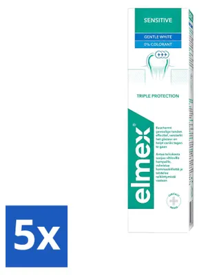 Produktbild von 5 x Elmex Sensitive Whitening Zahncreme - 75 ml - Vorteilspackung - 5 Stücke