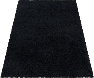 Produktbild von Teppich Läufer Wohnzimmer Schwarz 80x150 Unicolor - Einfarbig aus Polypropylen