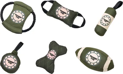 Produktbild von Pet-Joy Products DoggyToy Oxford Apportier Hundespielzeug mit Quitscher, Motiv:N2