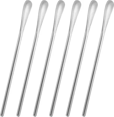 Produktbild von Famanu Kaffeelöffel 15,8 cm - Robuster Cocktailrührer aus Edelstahl - 6 Stück