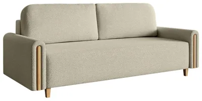 Produktbild von Selsey Majla - 3-Sitzer Schlafsofa, mit Bouclé-Stoff und Bettkasten, Hellbeige