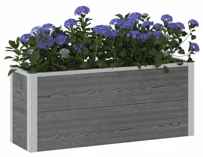 Obrázok produktu pre Vyvýšený záhradný záhon Sivá 100 x 30 x 22 cm WPC a hliník