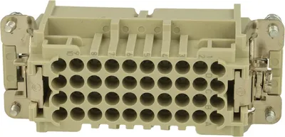 Produktbild von HARTING Han 40D HMC Stifteinsatz (M) Crimpanschluss, 40-polig+PE 250V, 16A - 1 Stück