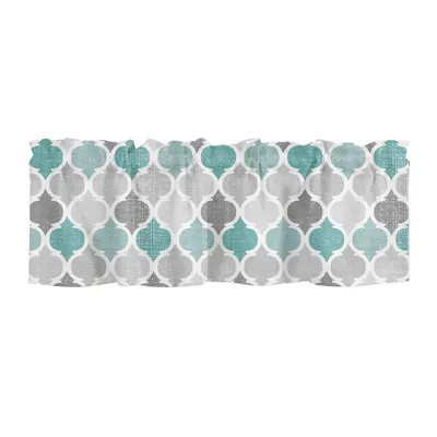 Obrázok produktu pre Krátka záclona 137 x 45 cm – seversko-marocký vzor, neprepúšťajúca svetlo, dekorácia na okná do kuchyne, spálne a obývačky