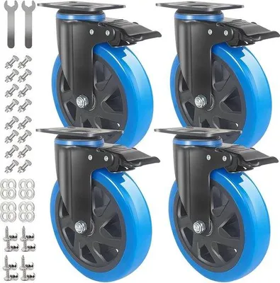 Produktbild von Famanu Zwenkwielen 150 mm mit Bremse - 4 Stück für Möbel
