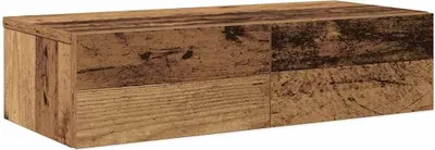 Produktbild von Wandregal mit Schubladen Altholz-Optik 60x26,5x15 cm