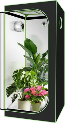 Produktbild von Bettizia Growzelt Growbox 80x80x180 cm Zuchtzelt Indoor-Gewächshaus Zuchtschrank Anzucht Pflanzen Gemüse Kräuter Tomaten Cannabis
