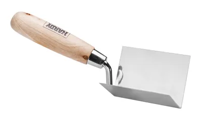 Obrázek produktu pro Stěrka Hardex *26* 8 x 6 x 6 cm pro vnitřní rohy, nerezová, s dřevěnou rukojetí